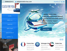 Tablet Screenshot of clickforvisa.com